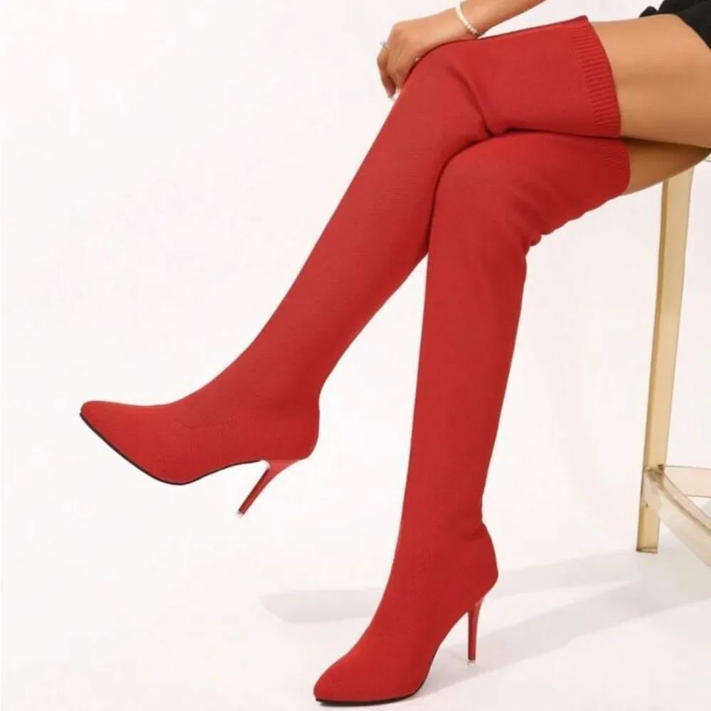 BRAND NEW SHOELAND THIGH HIGH OVER THE KNEE STILETTOS HIGH HEEL BOOTS